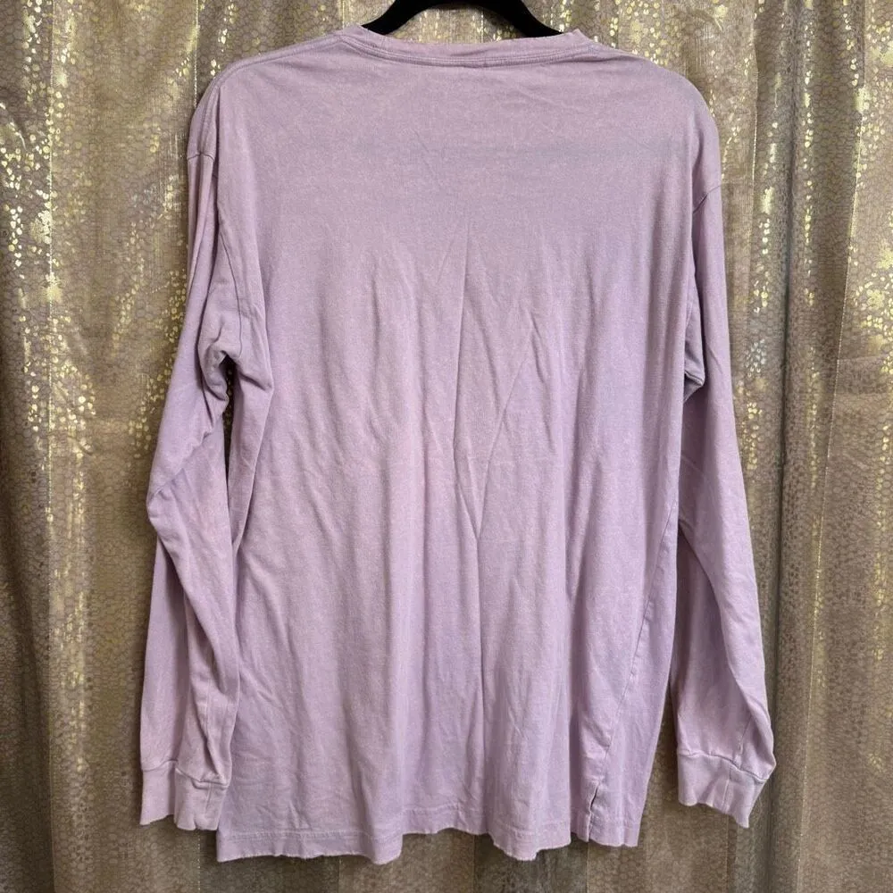 PINK Victorias Secret Lavender Campus Long Sleeve T Shirt Medium - Image 2