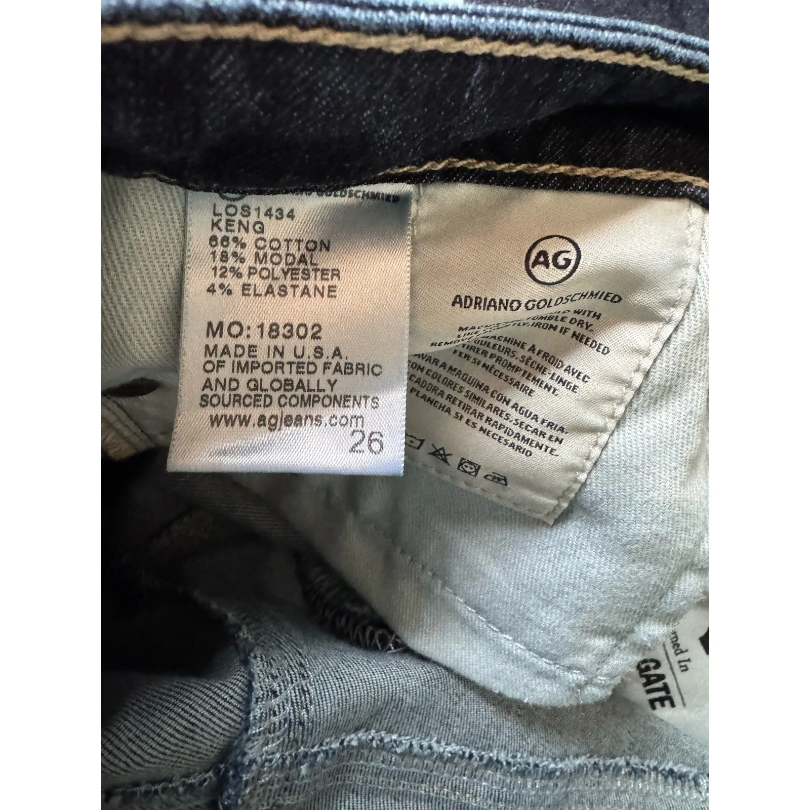 NWOT AG Adriano Goldschmied Prima Cigarette Leg Contour 360 Skinny Jeans Sz 26 - Image 7