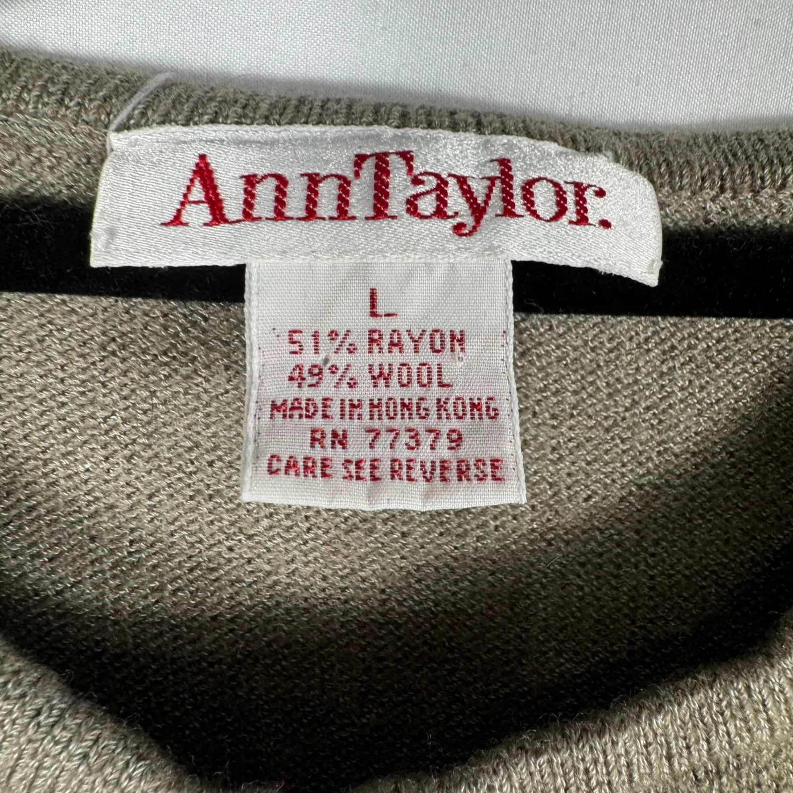 Ann Taylor Sleeveless Sweater Dress Wool Blend Knit Tank Top Large - Image 2
