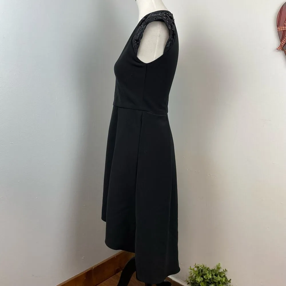 NEW Parker Black Cocktail Beaded & Sequin Fit & Flare Dress Size 6 Classic - Image 8