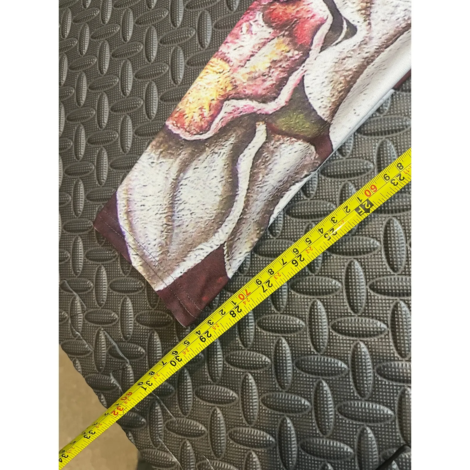 ELEONORA‎ FERRAGATTA $148 Yoga LEGGINGS Floral Nature Red Pants Women Sz large - Image 6