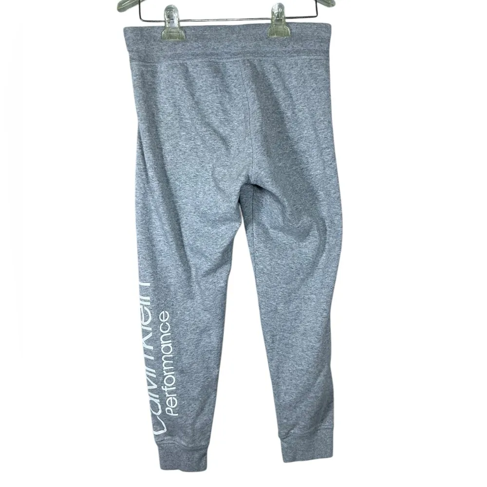 Calvin Klein Joggers Womens Logo Sweatpants Sleeper Pant Drawstring Gray Small - Image 10