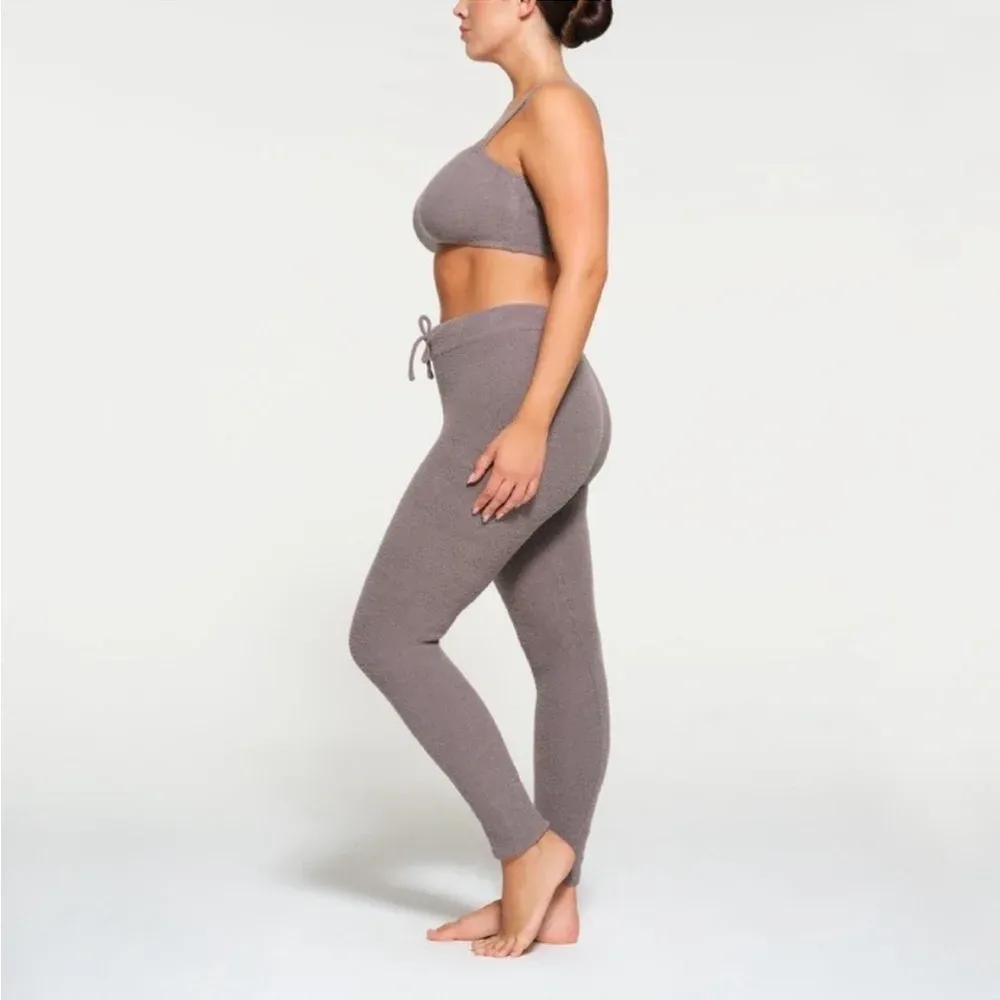 SKIMS COZY KNIT DRAWSTRING LEGGING NWT size XXS Grey‎ Chalk - Image 7