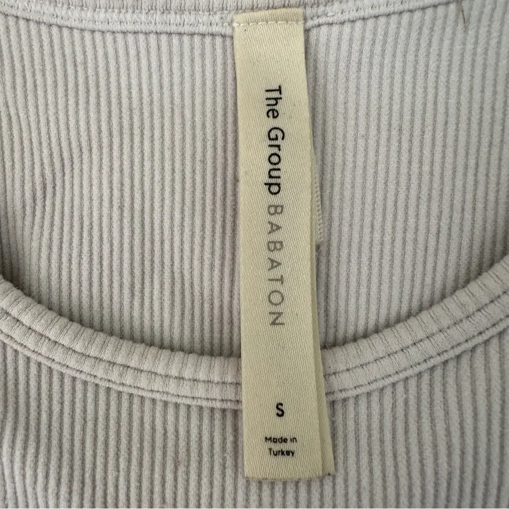 Babaton The Group Crop Top Ribbed Longline Sports Bra Women’s Small Gray - Image 5