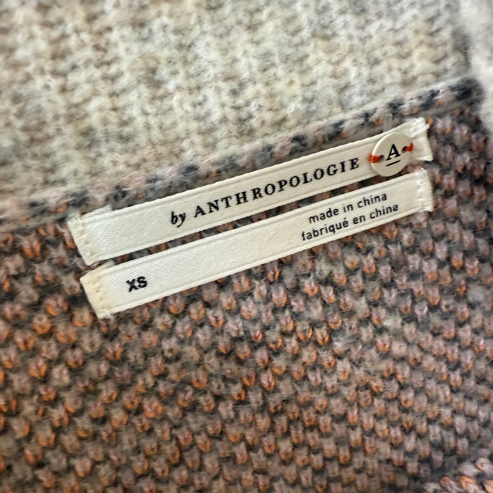 Anthropologie XS Sweater Dress Grey Leopard Print Cowl Neck Knit‎ Mini - Image 3