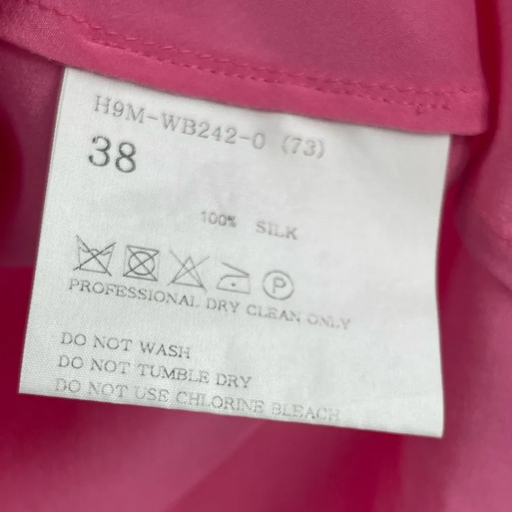 Hanii y silk v neck pink Y2k croquette boho camisole tank size 38 us size 8 - Image 10