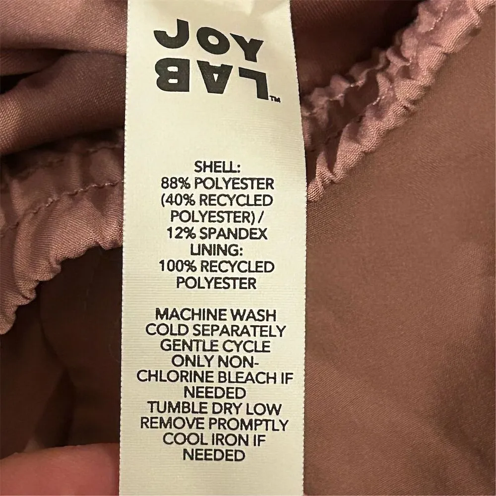 JoyLab Women's High-Waisted Scallop-Hem Biker Shorts Purple Size L - Image 8