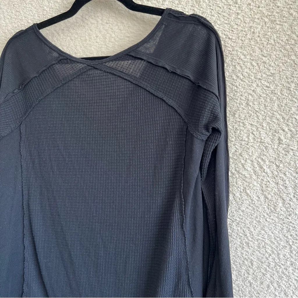 Free People Women’s Boho Waffle Knit Flowy Top Size Small‎ - Image 16