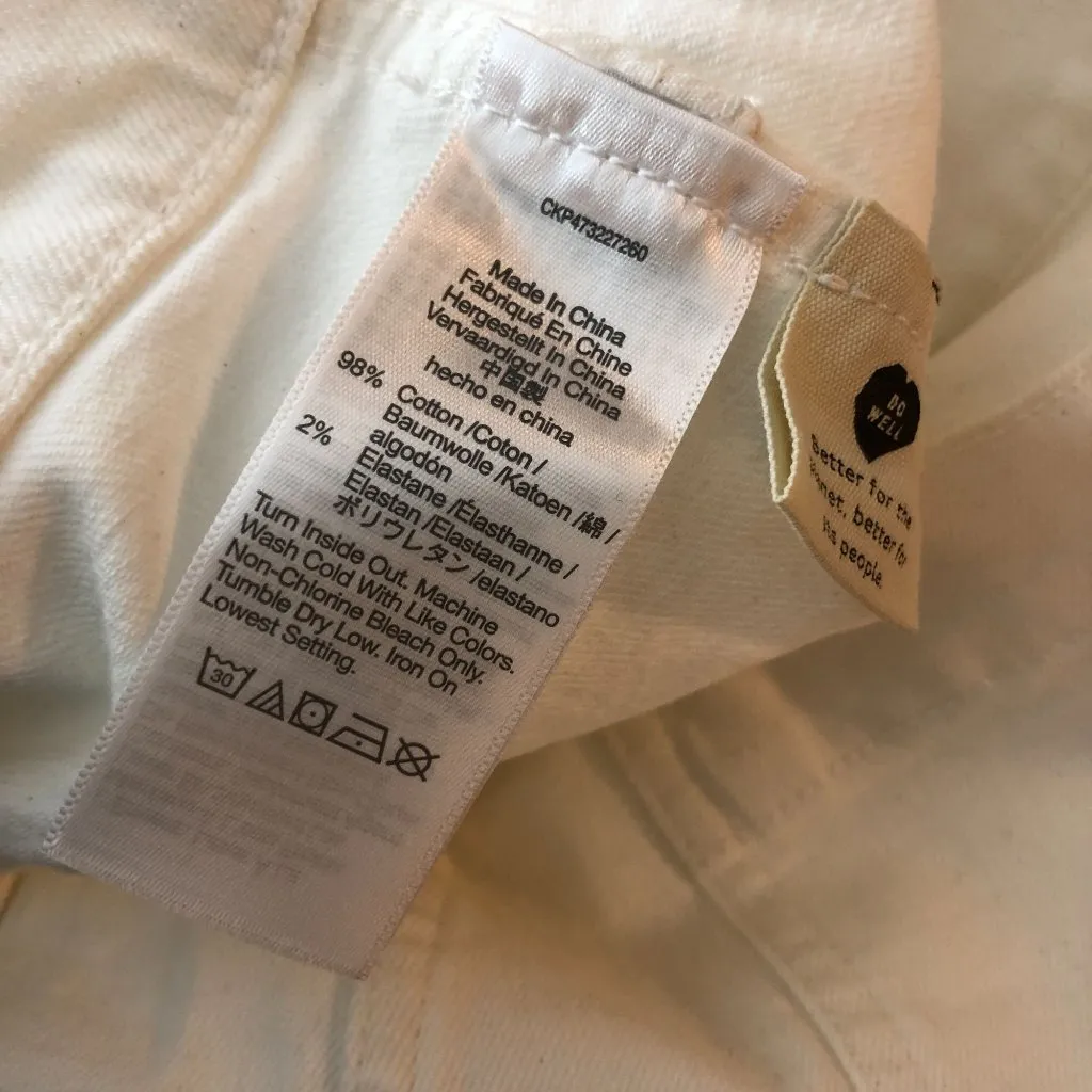 Madewell Womens The Perfect Vintage Wide-Leg Jean Stretch White 31 - Image 8