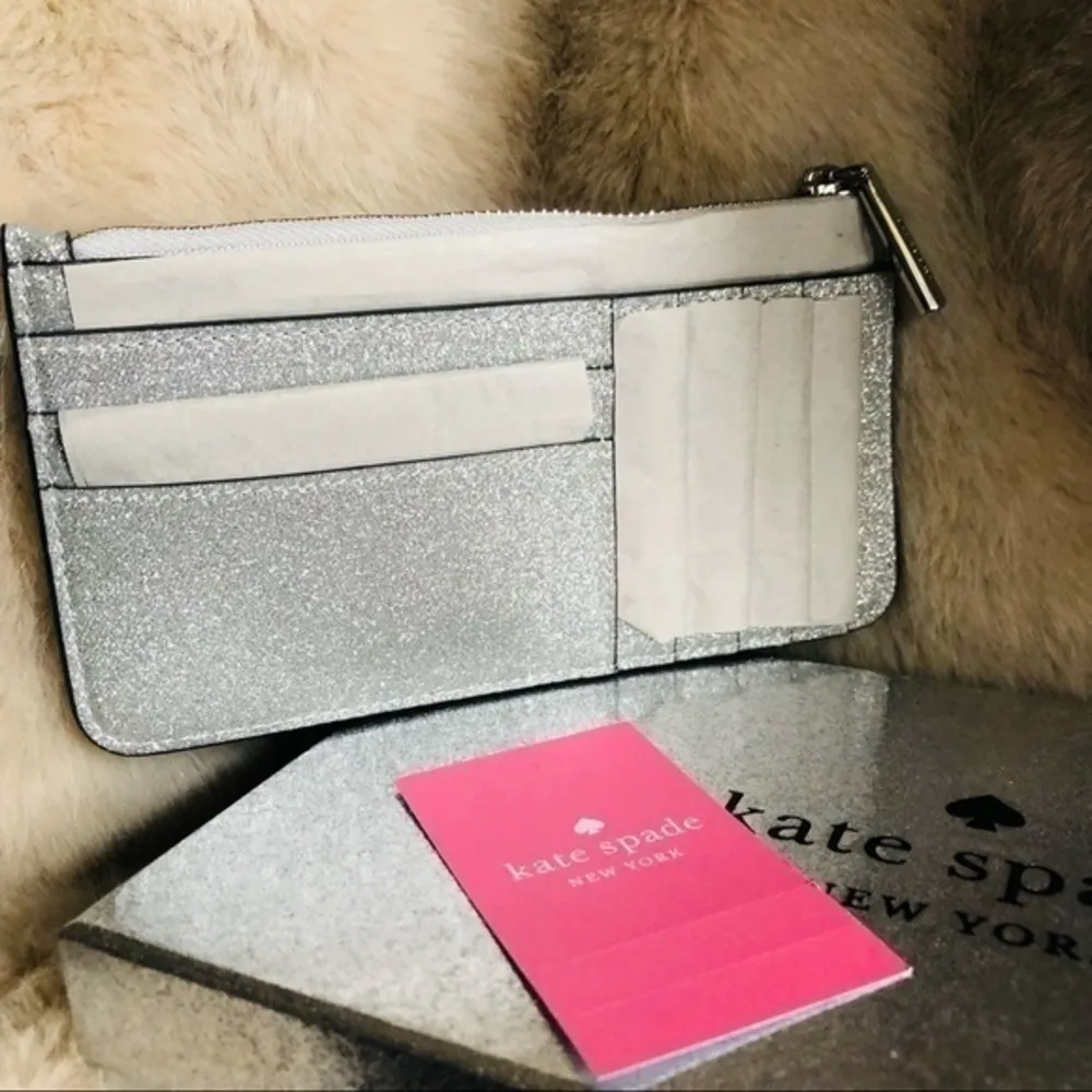 Kate Spade  Silver Glitter Wallet NWT​ - Image 3