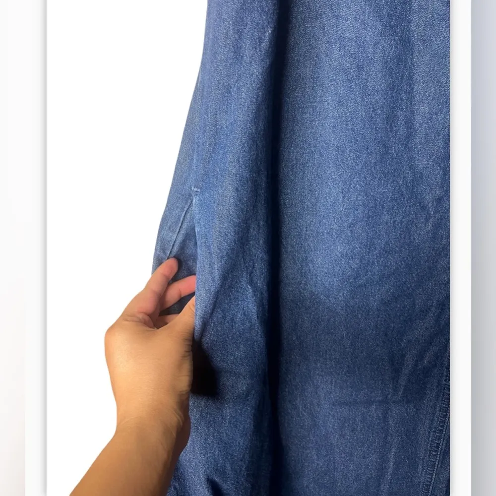 Vintage 90s Disney Minnie and Mickey Mouse denim long dress size XL - Image 4