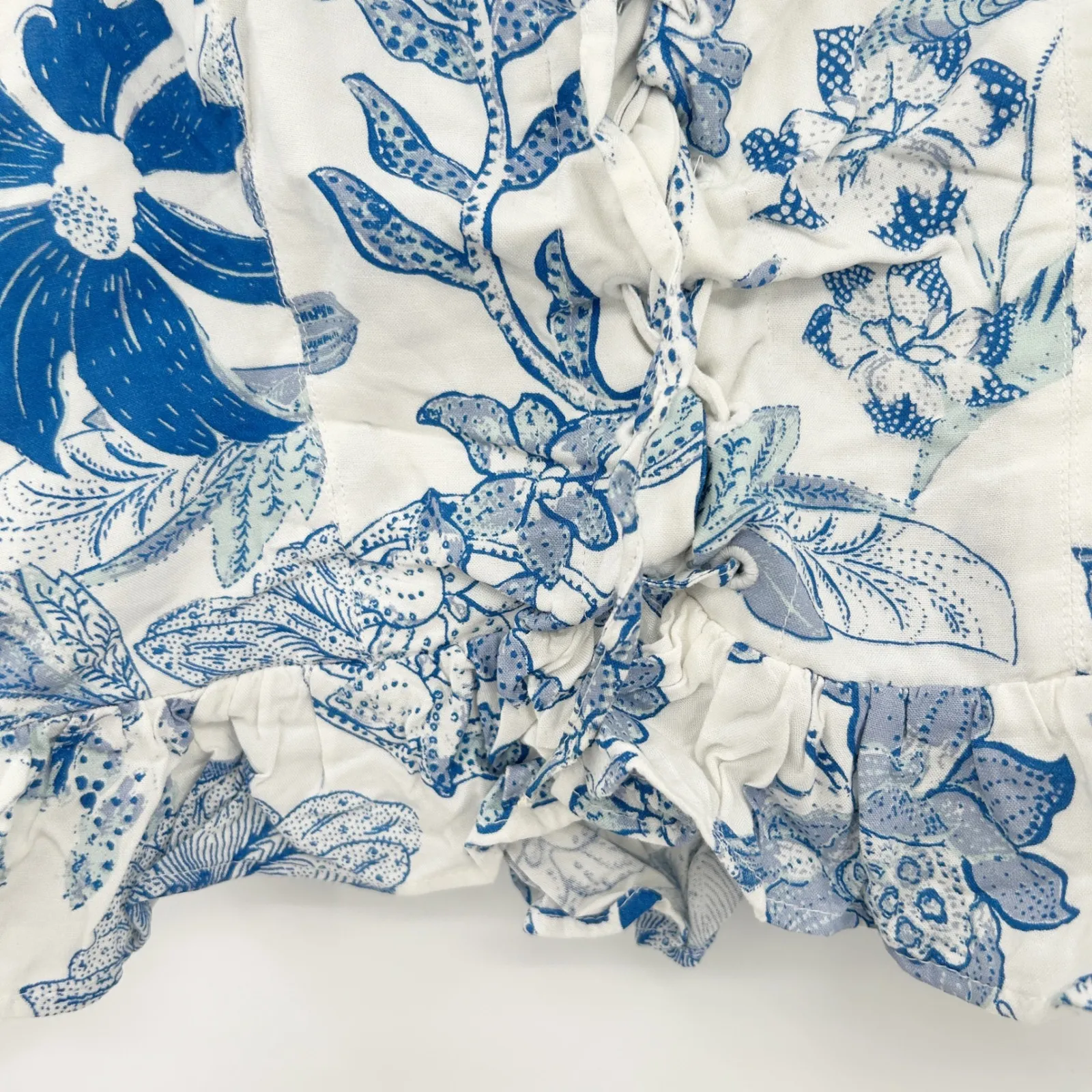 Urban Outfitters Womens Goodie Lace Up Tropical Floral‎ Bustier Crop Top Size M - Image 4