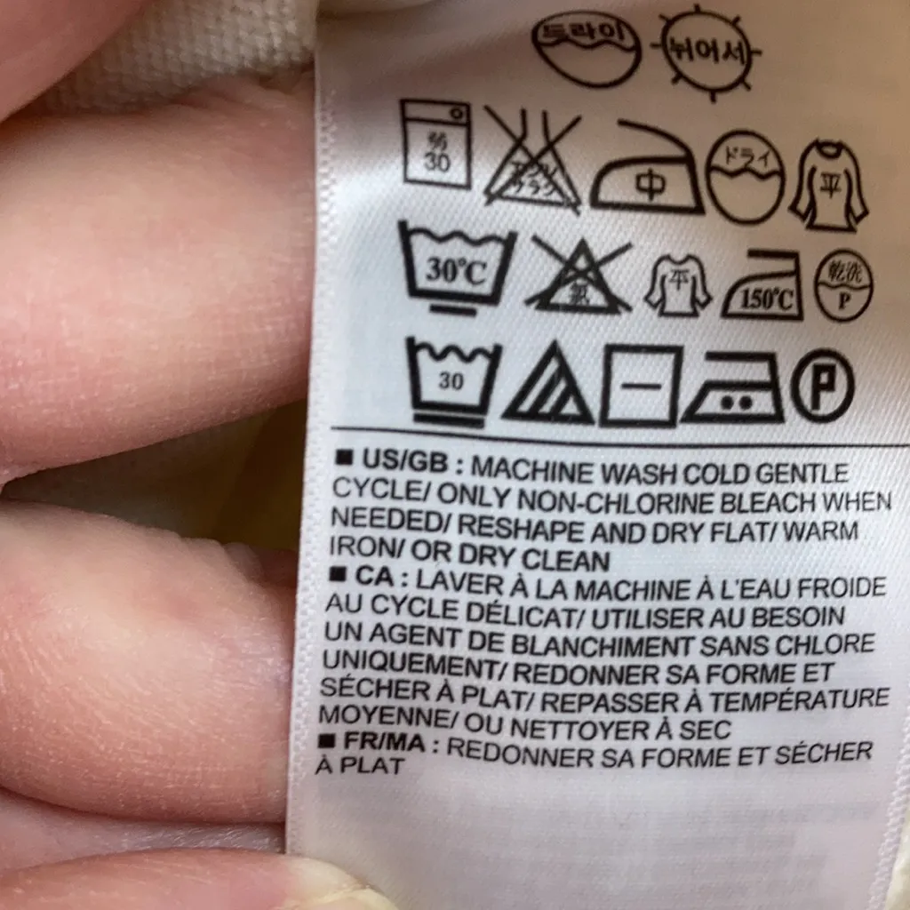 Banana Republic Cream Moto Style Zip Up Long Sleeve Sweater A135 - Image 5