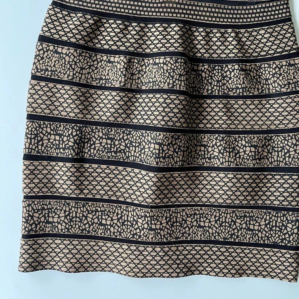 NWT Pookie & Sebastian Sonja Mesh Stripes Bandage Bodycon Dress Beige Size Large - Image 3