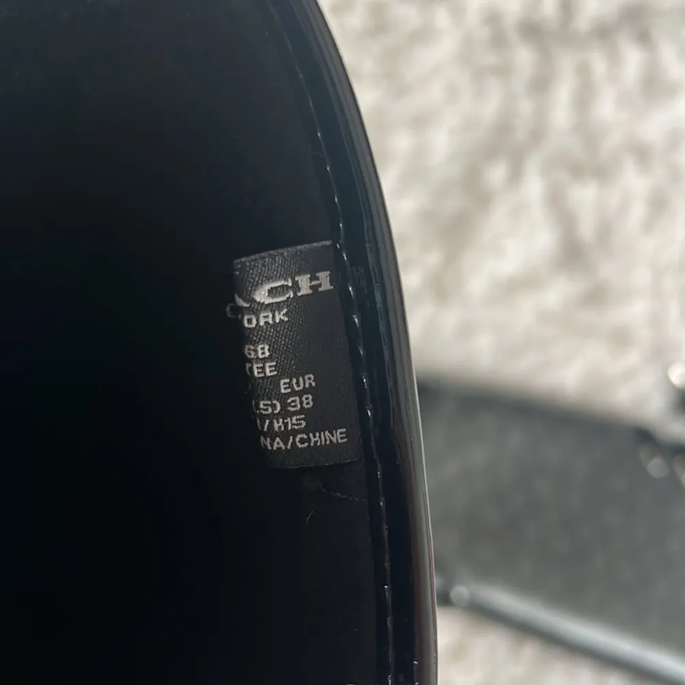 Tristee Tall Rain-boot Color Black /Grey Logo Size 8 GUC - Image 14