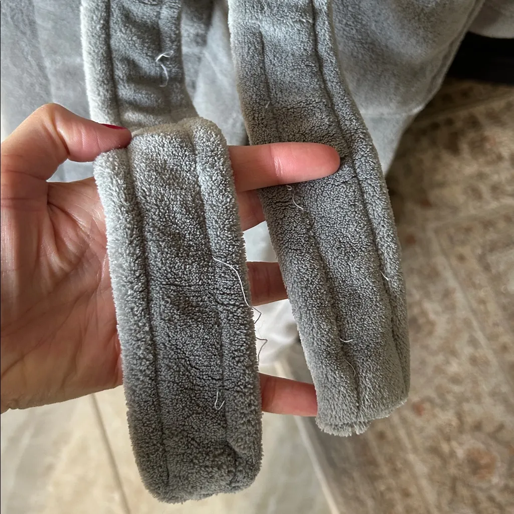 RH LUXURY PLUSH LONG ROBE men’s grey unisex XL comfy warm loungewear Gray - Image 5