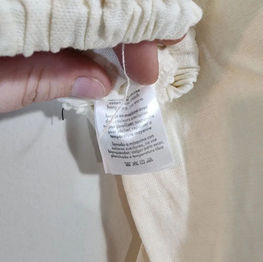 NEW WeWoreWhat Off The Shoulder Linen Blend Cropped Women Medium Blouse‎ - Image 10