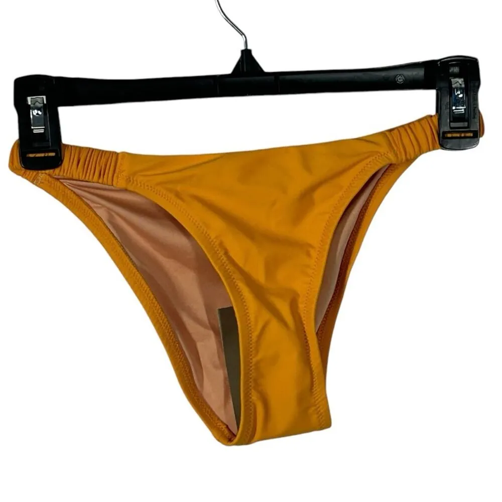 J. Crew NWT Scrunchie Strap Full Coverage Bikini Swim Bottom Brilliant Orange - Image 6