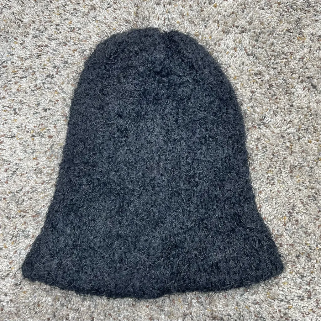 L.A. Hearts Fuzzy Knit Beanie Hat Black One Size PacSun Winter Outerwear - Image 2