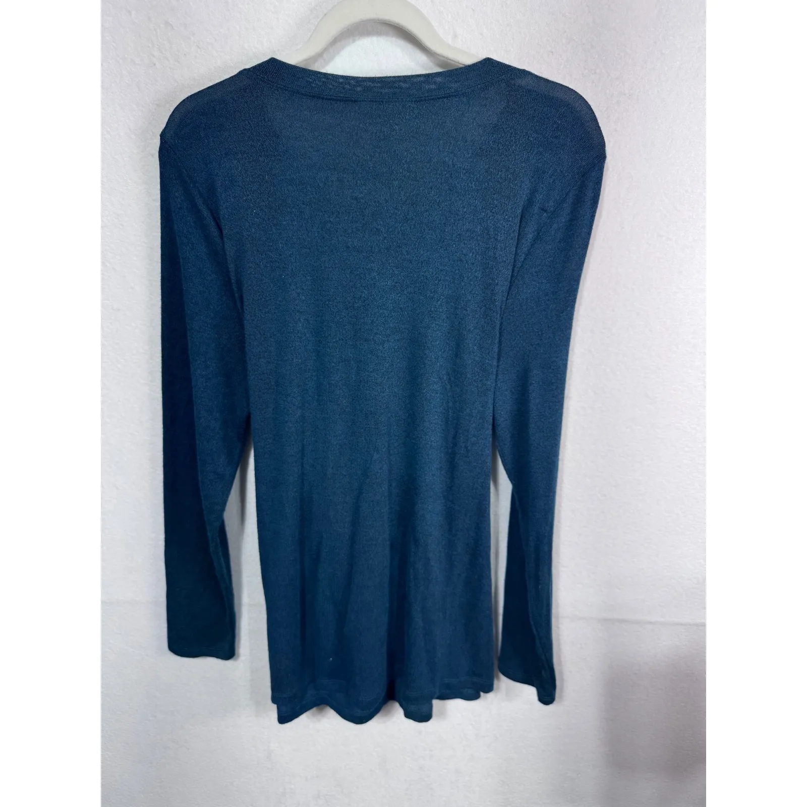 Motherhood Maternity Teal Blue Long Sleeve Tie Front Knit Top Women's Size Large - Image 7