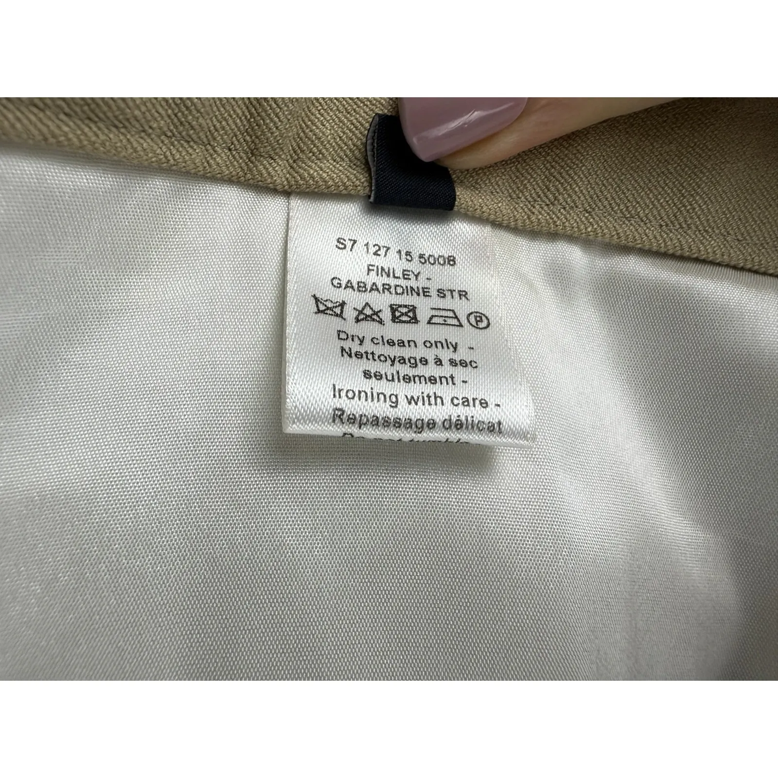 Joseph Beige Wool Blend Gabardine Trousers Women's‎ 40 Made in Bulgaria Tailored - Image 7