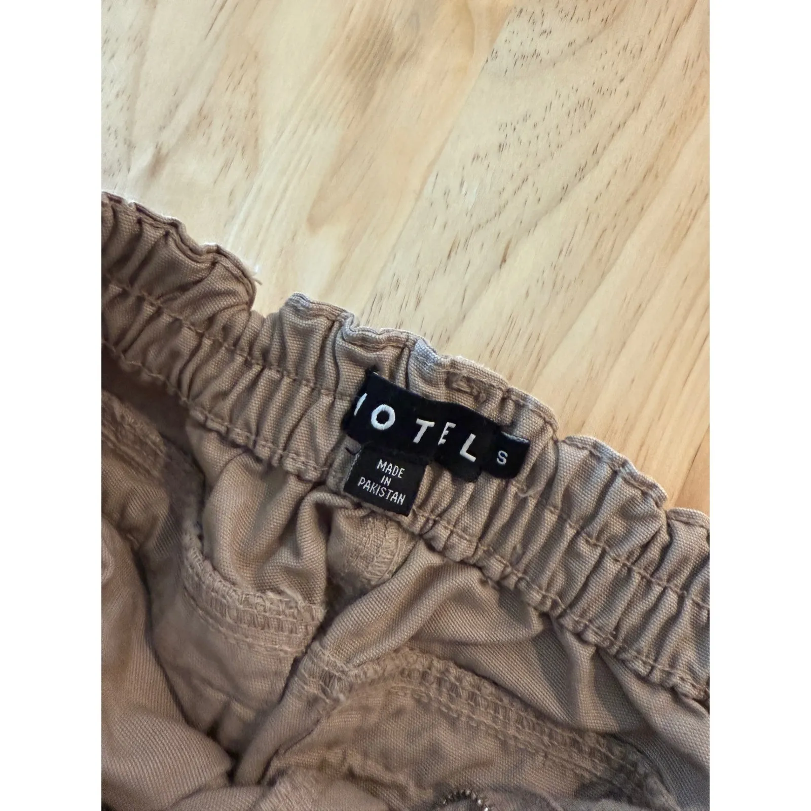 Motel Size Small Women Carge Wide Leg Khaki‎ Tan Brown Pants Y2K Trouser - Image 2