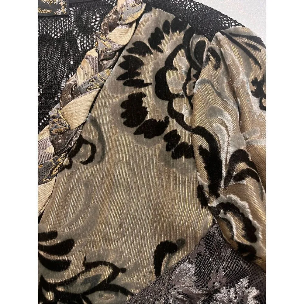 Spencer Alexis braid trim lace jacket sz S NWT Black - Image 6