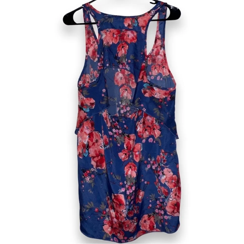 Floral Open Back Ruffle Tank Top Size XL - Image 6