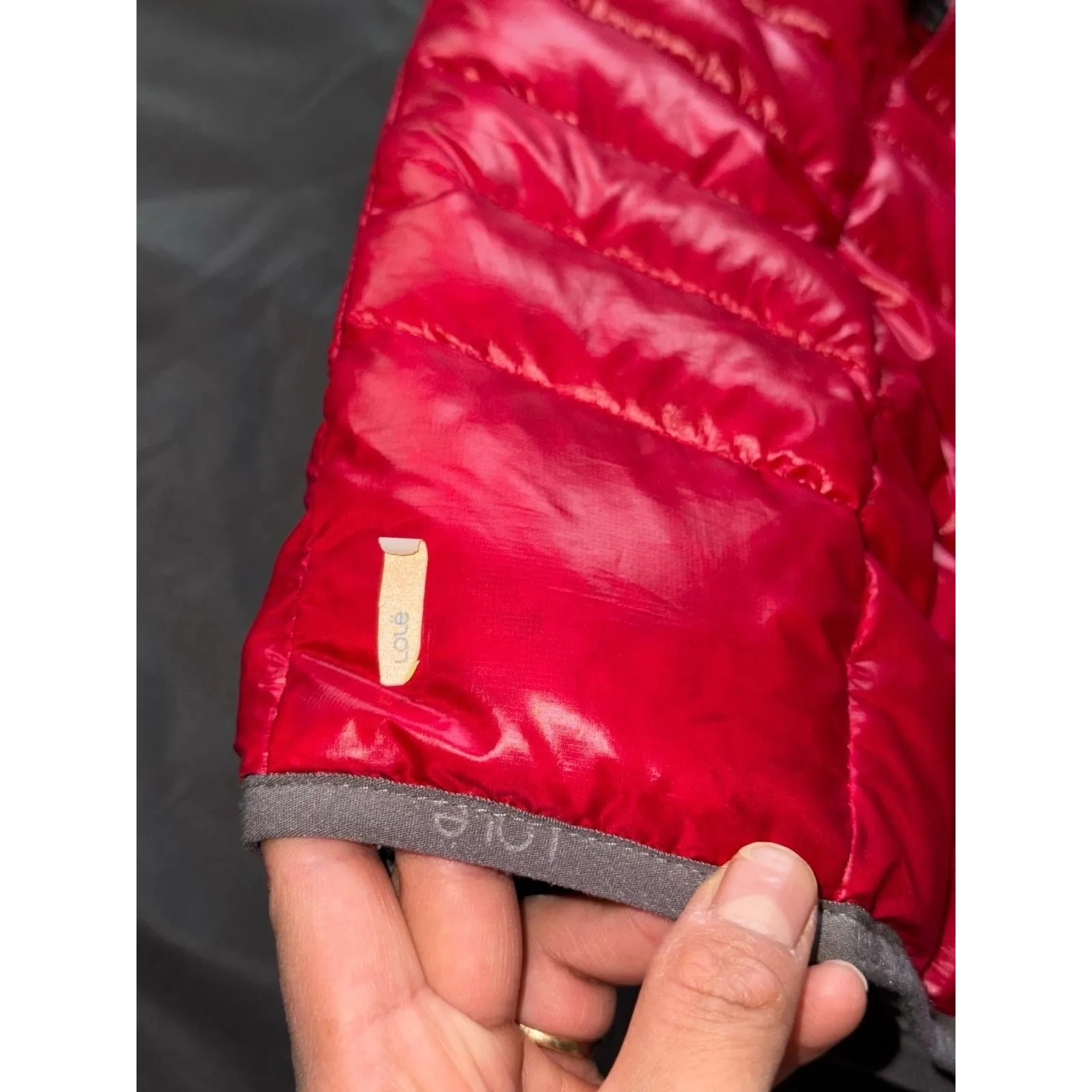 Lole Lolë Women's Down puffer Jacket Durable Water Repellent Red Size Medium - Image 6
