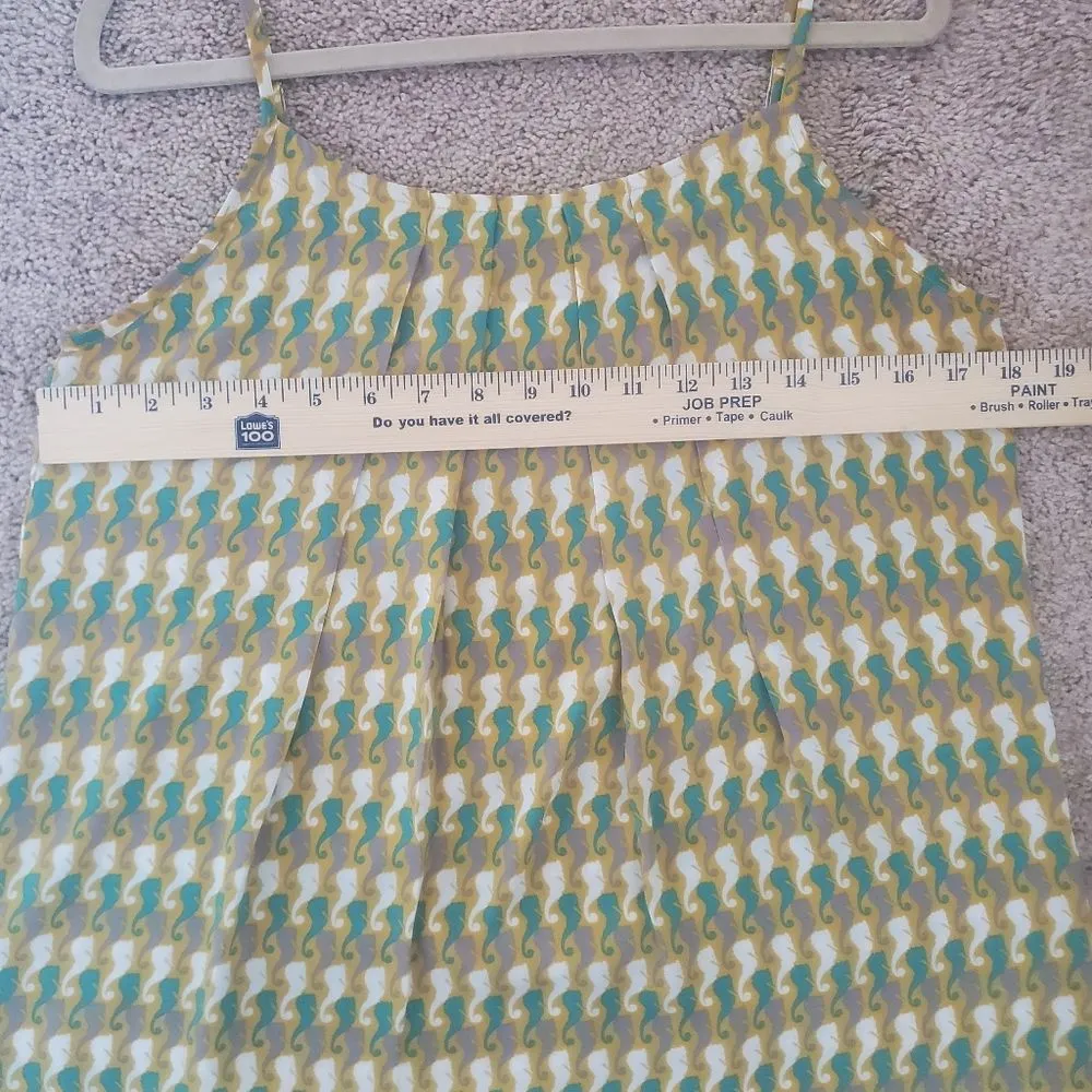 Cabi Seahorse Print Blouse Tank Top Size Small Beach Unique Cute Summer - Image 8