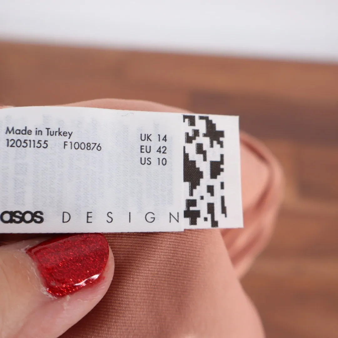 ASOS DESIGN Twist High Leg Hipster Bikini Bottom Mink UK 14 US 10 Pink - Image 2