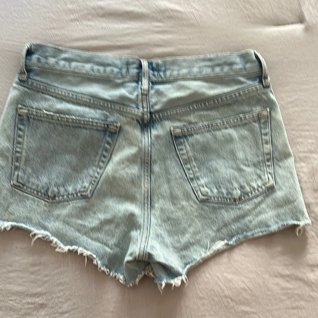 Agolde Light Blue Jean Shorts - Image 4