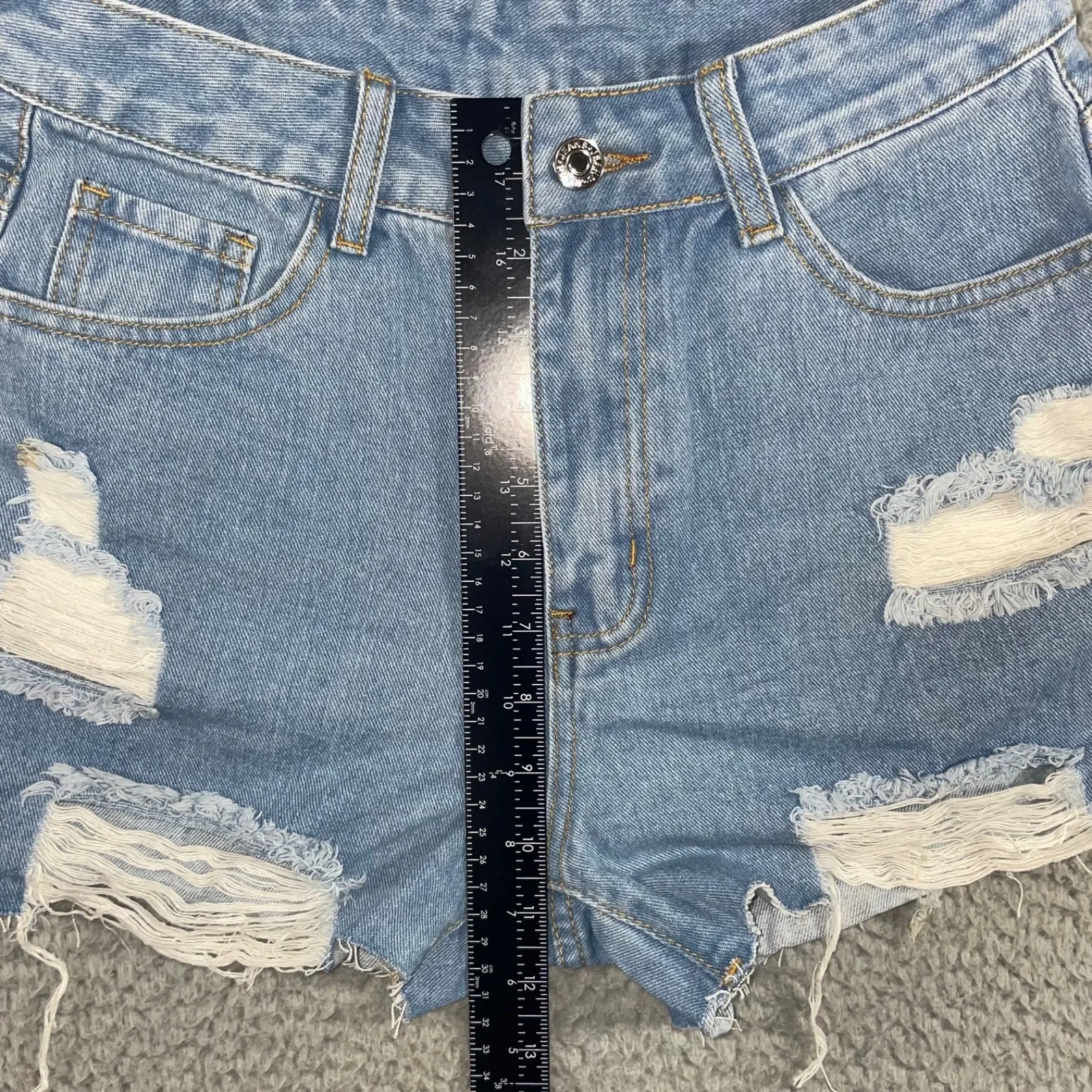 Women Distressed Shorts 26 High Rise Western Festival Cowgirl Rodeo Casual‎ - Image 5