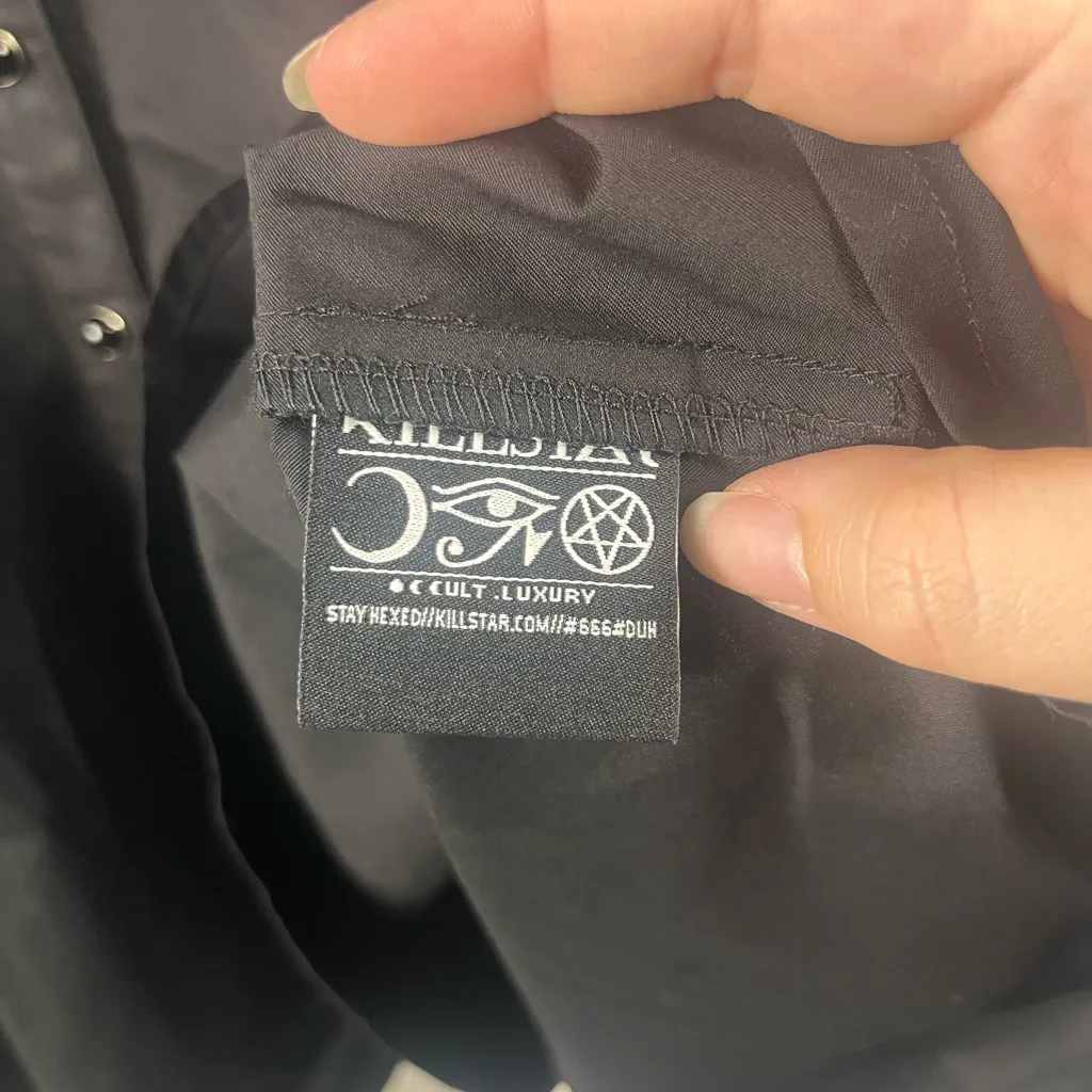 New KillStar Black Lilian Lies Black Mini Dress goth emo size XS - Image 7