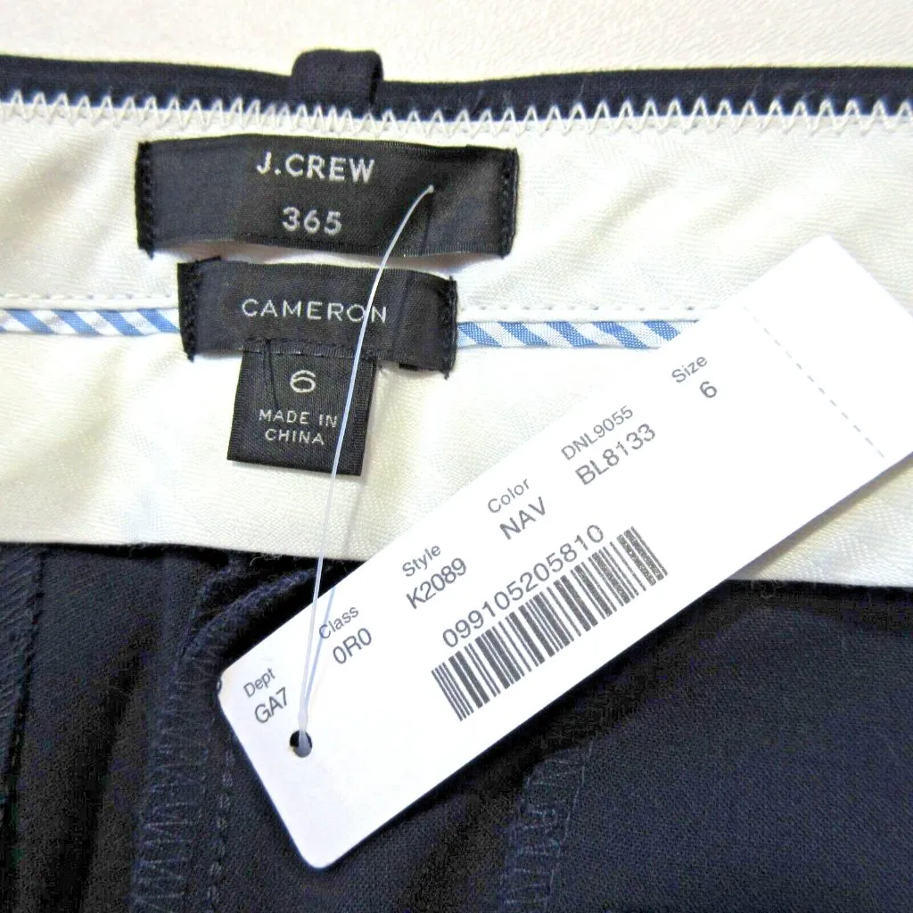 NWT J.Crew Full Length Cameron in Navy Blue Four Season Stretch Pants 6 - Image 4
