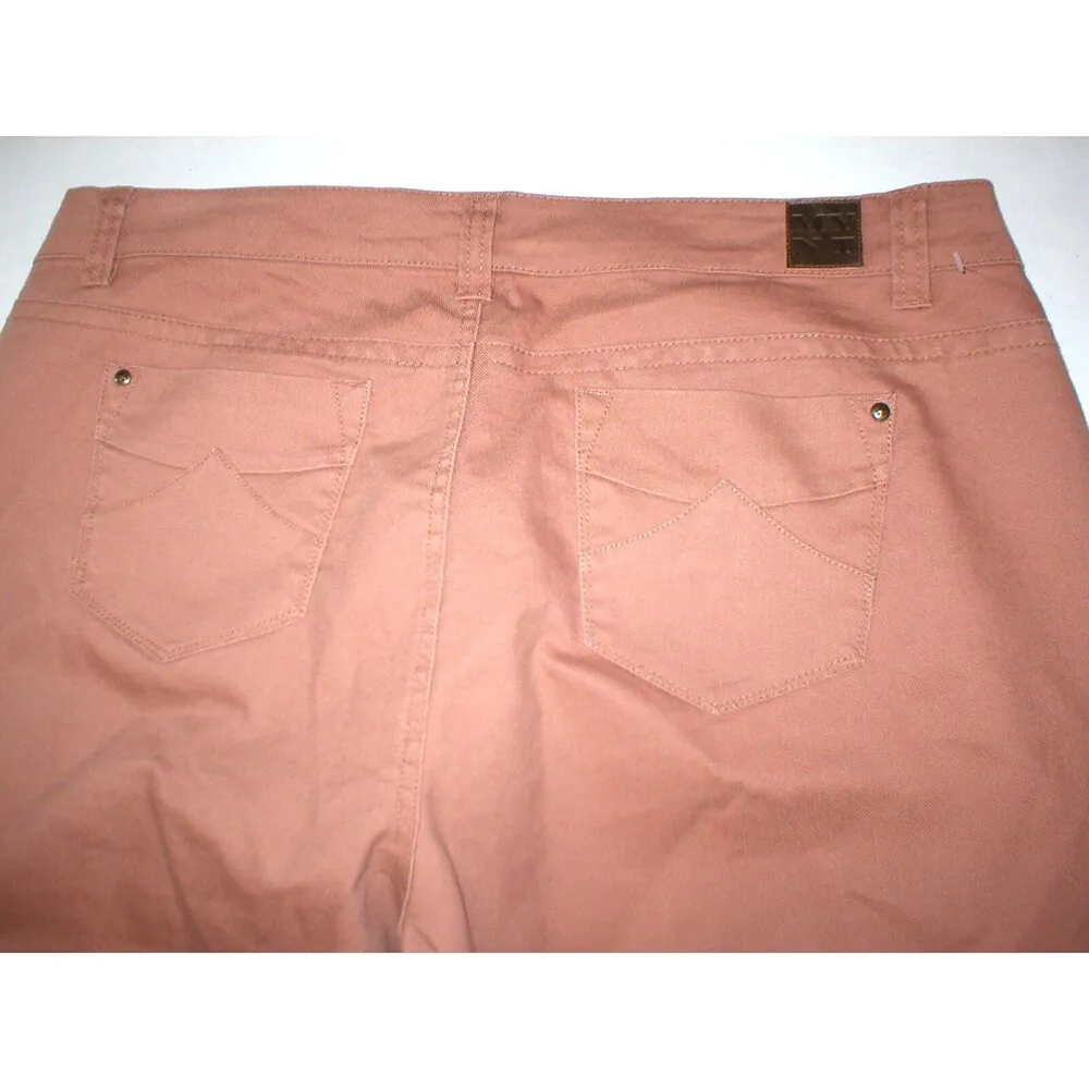 NWT $188 MYNT 1792 Womens Plus Jeans Pants Office 16W Skinny 16 W Rust New Brown - Image 3