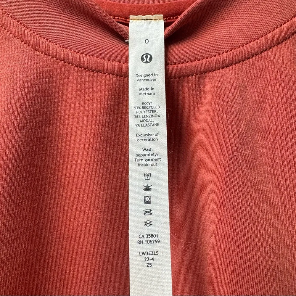 Lululemon Perfectly Oversized Cropped Crew Sweatshirt Softstreme Cayenne Red 0 - Image 9