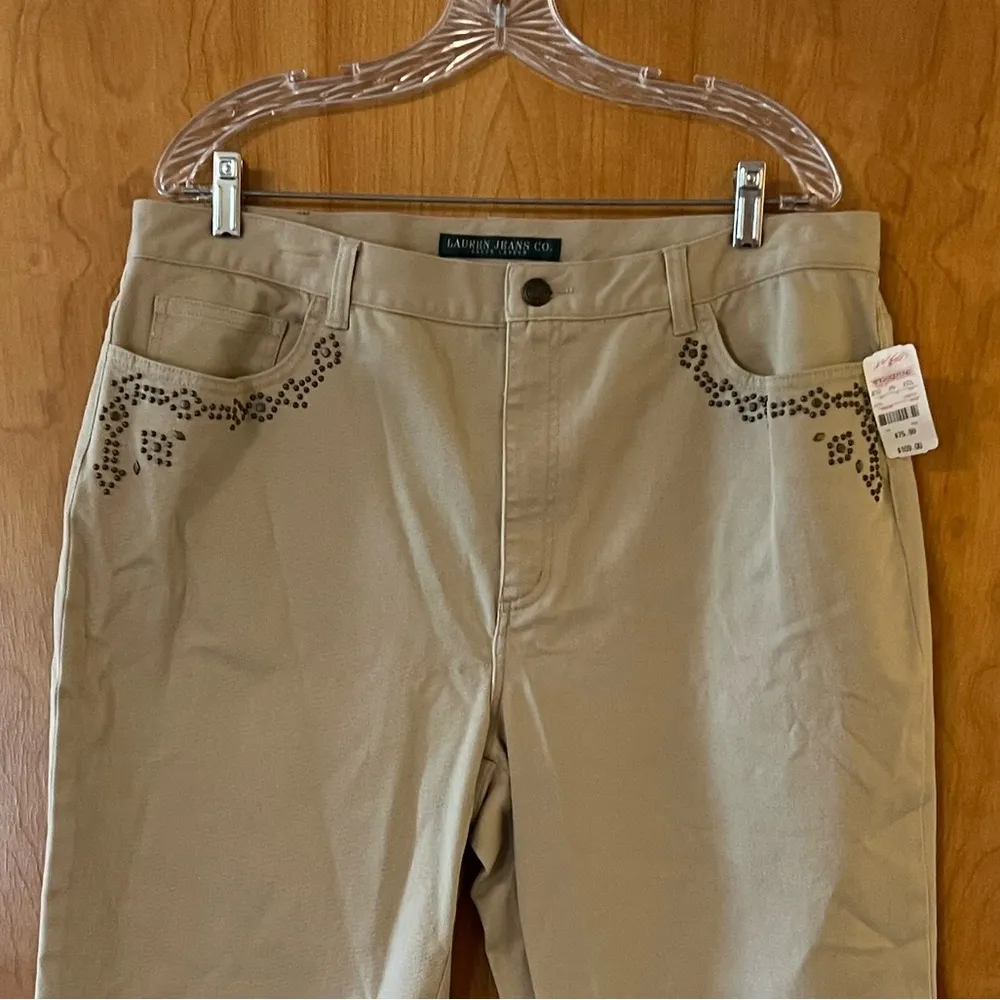Lauren Jeans Co Ralph Lauren Vintage Pants Toasted Barley Cape Grace NWT Size 16 - Image 2
