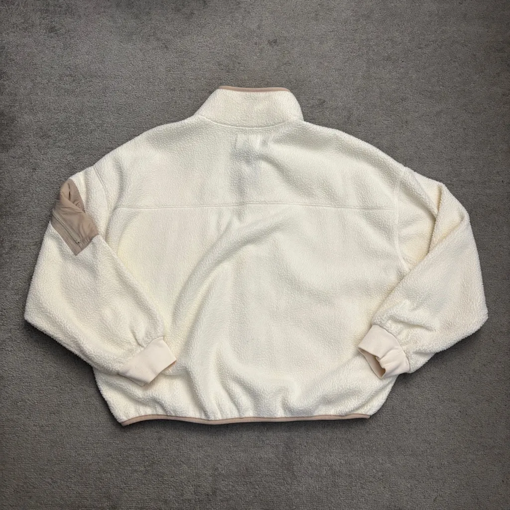 Madewell MWL Drapey Sherpa Buick Jacket Antique Cream - Image 6