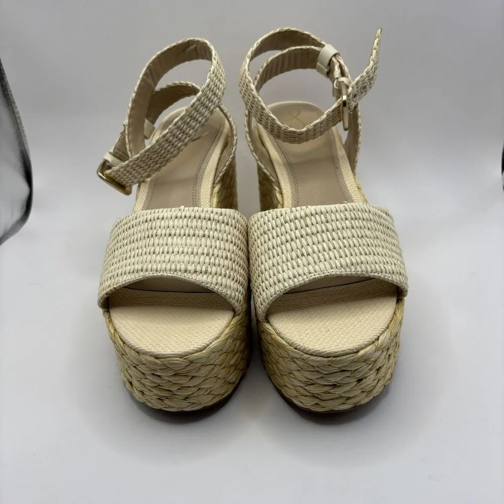 Sam Edelman‎ Women's April Ankle-Strap Raffia-Wedge Sandals Sz 10.5M - Image 2