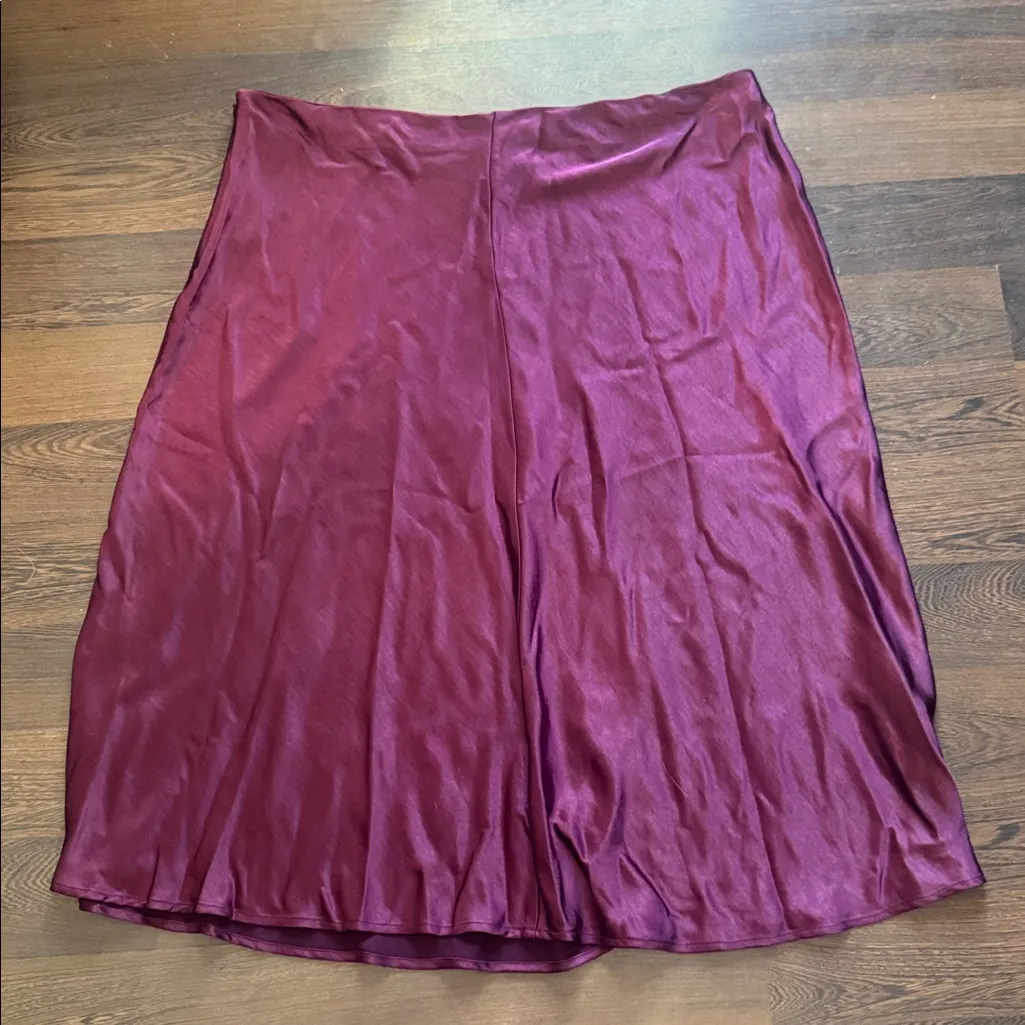 Bar III Midi A-line Satin Woven Skirt Malaga Red 18W - Image 7