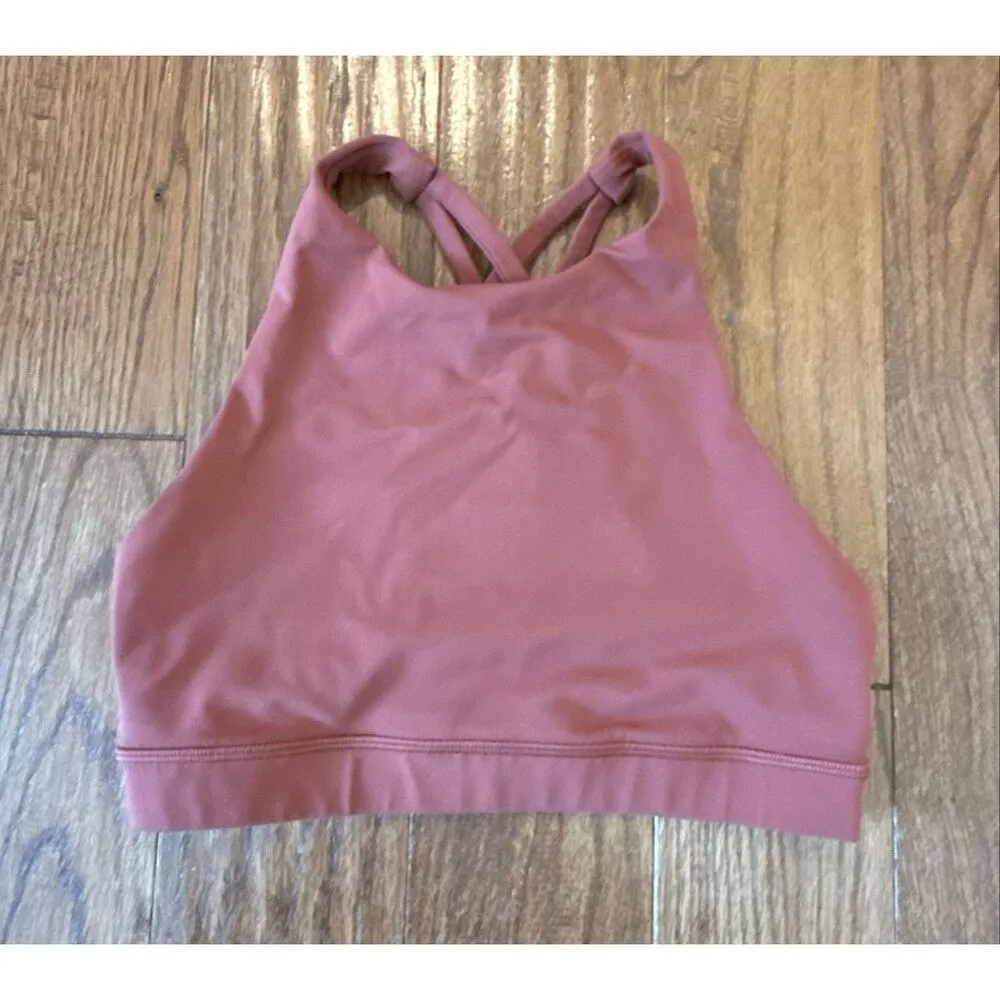 Lululemon energy high neck cross back bra copper coil 4 - Image 9