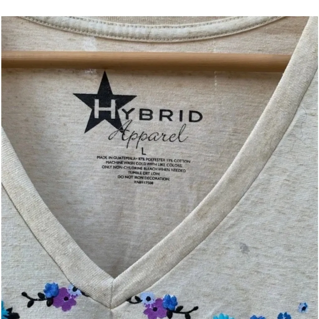 Hybrid Apparel Gray Graphic Fitted Short Sleeve Tee - Image 2