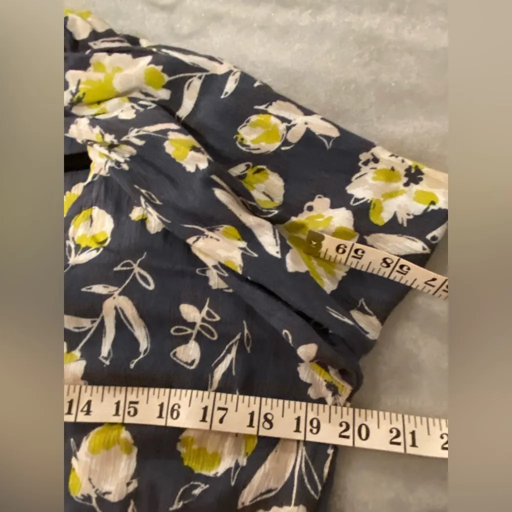 NWT C&C California Size S 3/4 Sleeve Ruffle Waist Lace Button Floral Peasant Top - Image 12