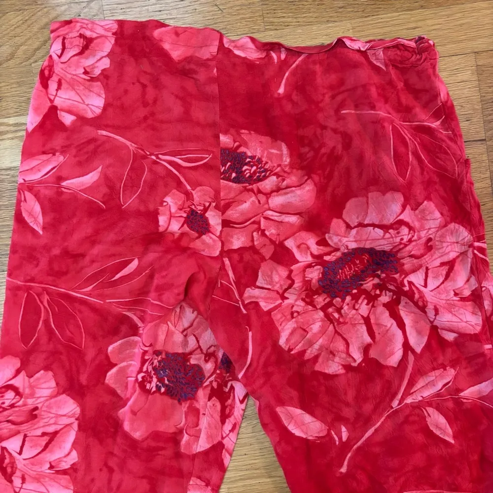 Jams World Vintage Full Bloom Floral Resortwear Vacation Coastal Capri Pants XL - Image 5