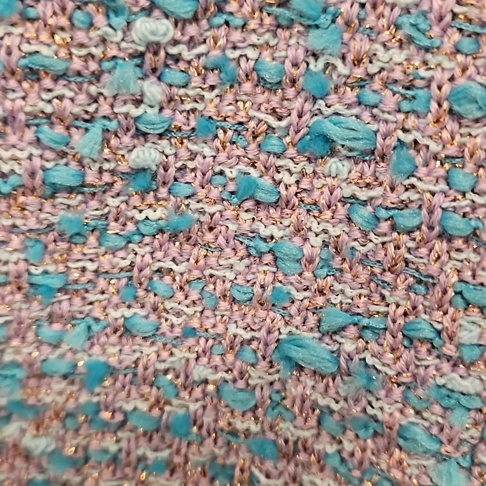 💕ST JOHN💕 Tweed Boucle Knit Suit Jacket Blazer ~ Lilac/Cornflower 12 NWOT - Image 7