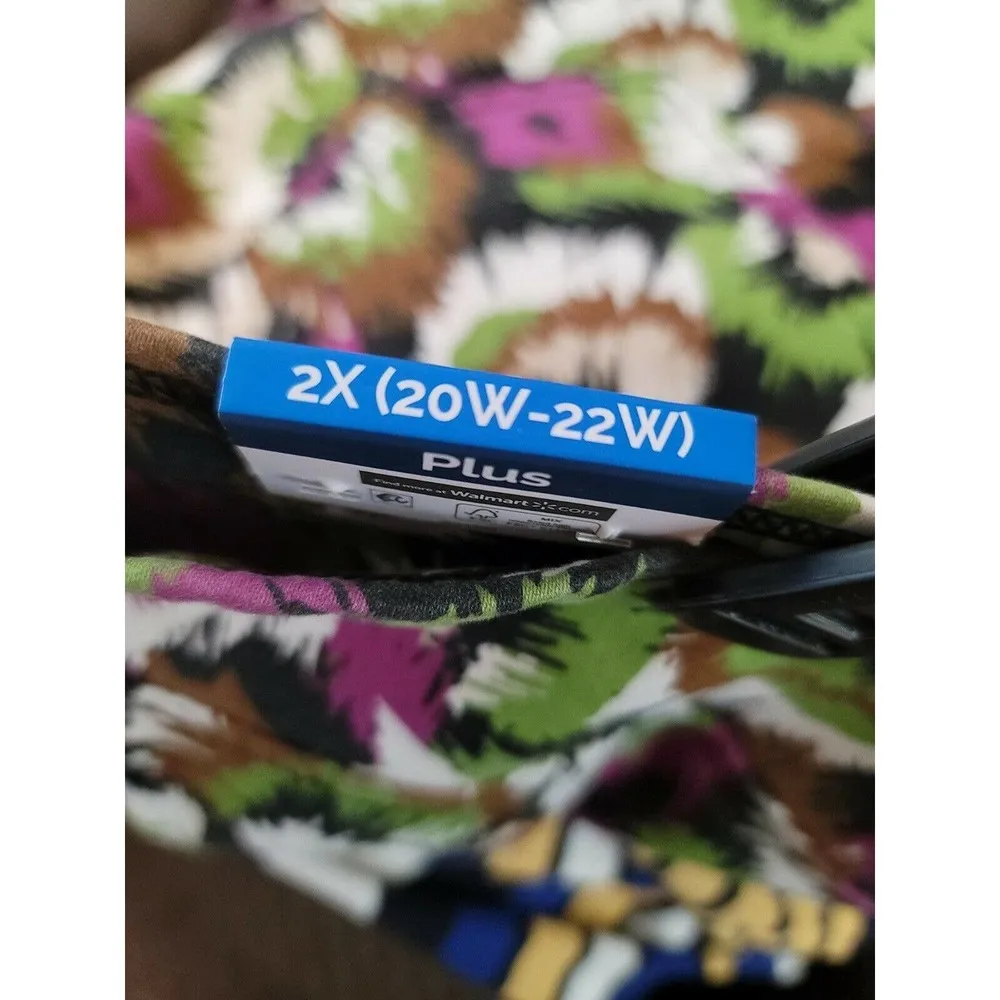 Terra & Sky Women Multicolor Cotton & Polyester Mid Rise Pull on Skinny Pant 2X - Image 4