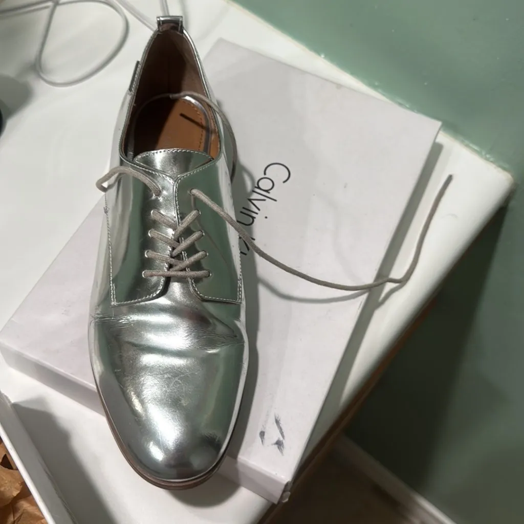 Calvin Klein Camella Oxford Shoe silver size 8 - Image 13