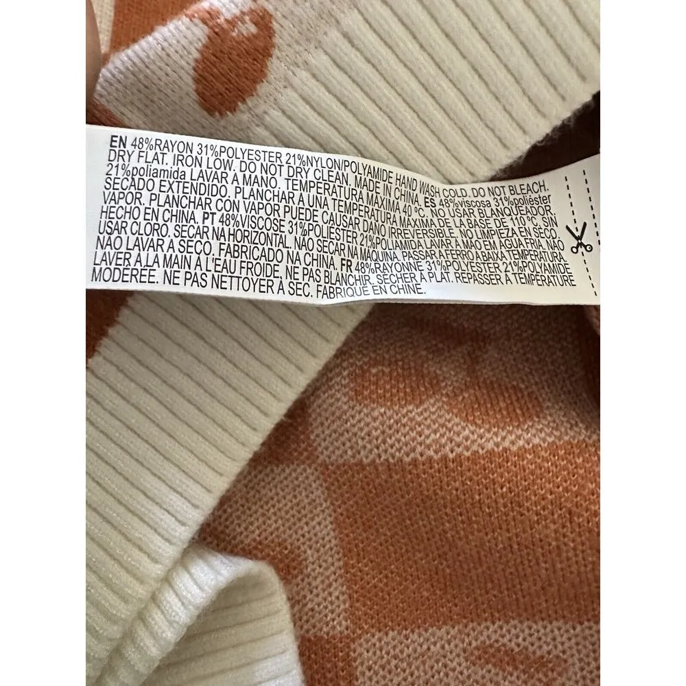 Forever 21 Cherry Checkered Sweater-Knit Top Size Small - Image 7