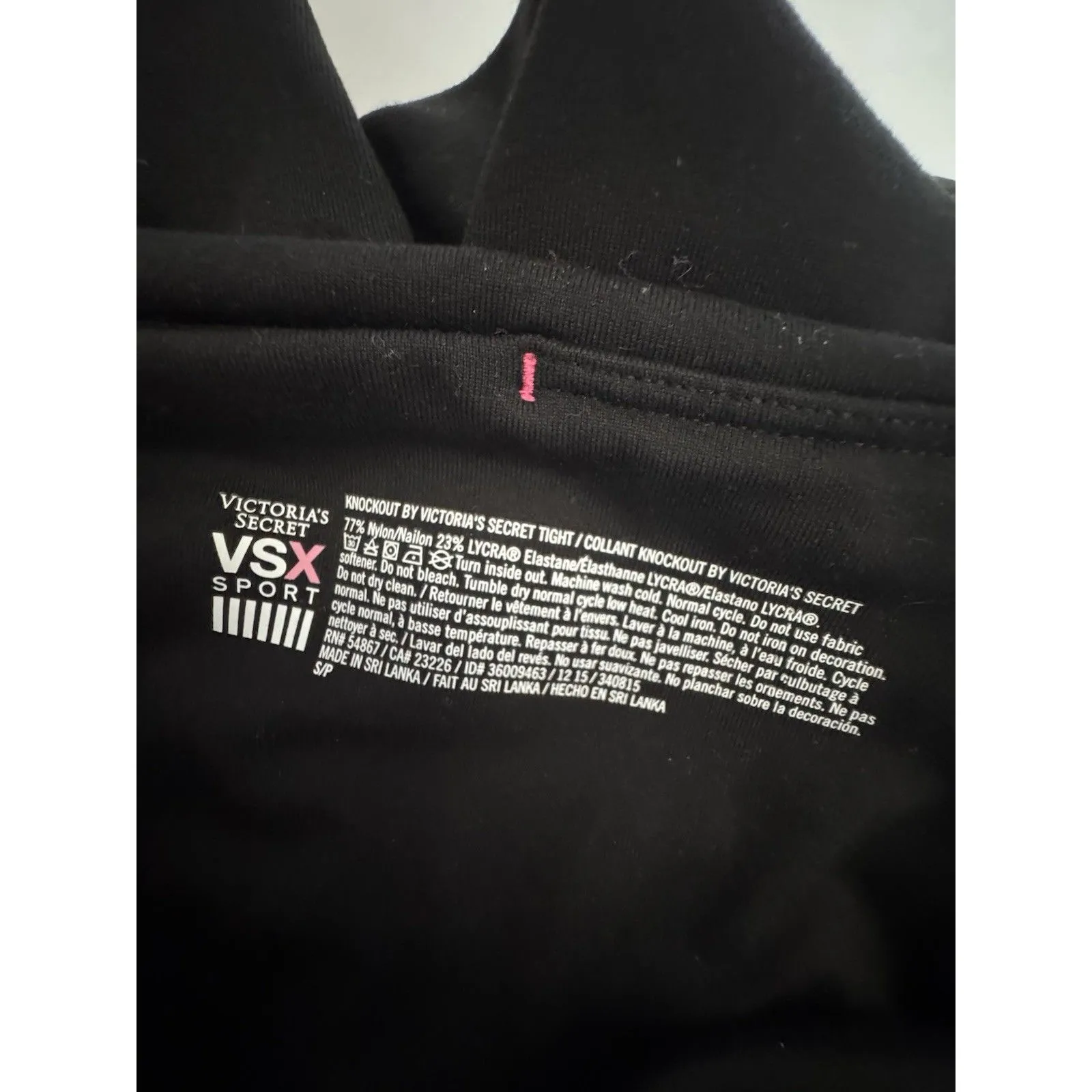 Victoria’s Secret Sport Womens Leggings Size M Black Skinny Leg Pull On - Image 6